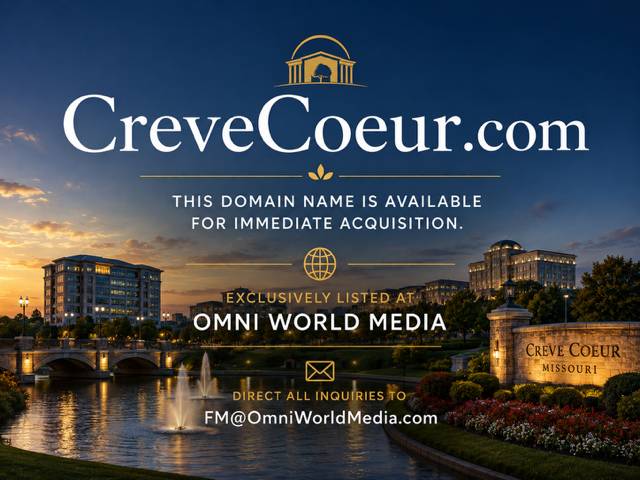 CreveCoeur.com — this domain name is available for immediate acquisition. Exclusively listed at Omni World Media. Direct all inquiries to FM@OmniWorldMedia.com.